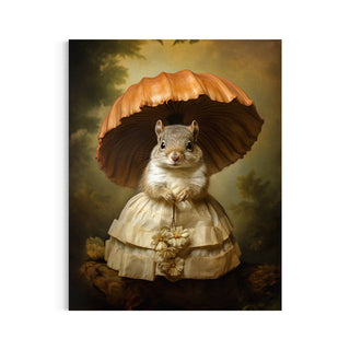 Lady Squirrel With Mushroom Art Print 41AS