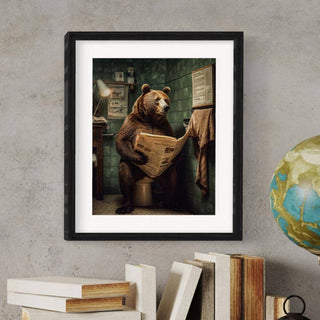 Bear in the Bathroom Wall Decor  AXS20