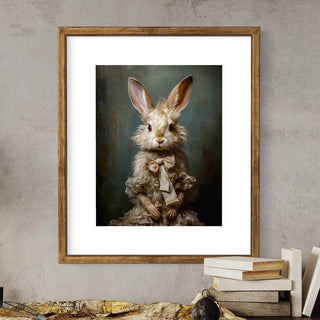 Victorian White Rabbit, Emily Bunny Art Print 38AS