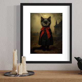 Victorian Black Cat Miss Jinx Wall Art 29AS