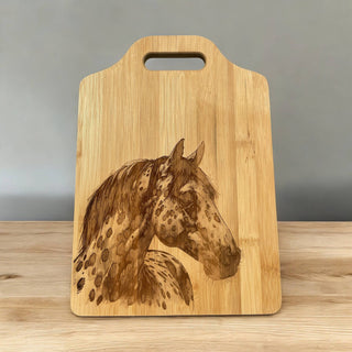 Appaloosa Horse Bamboo Cutting, charcuterie, cheese board