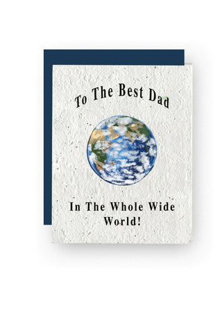 Earthly Dad Embrace: Wildflower Seed Paper Card for Dad