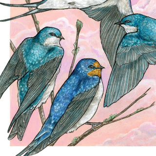 A Flight of Swallows - Archival Print: 8x10"