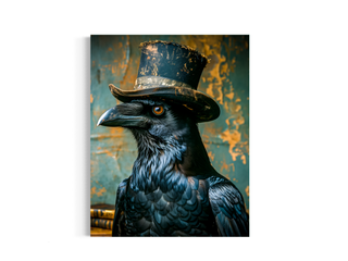 Victorian Crow Painting Wall Decor 83AS