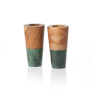 Evergreen Reversible Candlesticks - Set of 2