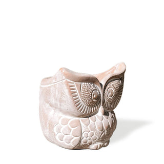 Handmade Planter Pot • Terracotta Pot - Big Eye Owl