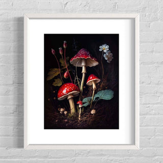 Vintage Red Mushroom Wall Art RD665