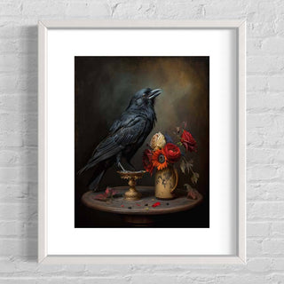 Black Raven Still life Painting  Wall Art AS164
