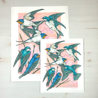 A Flight of Swallows - Archival Print: 8x10"