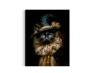 Magic Black Cat in Wizard Hat Wall Decor 115AS