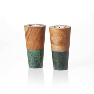 Evergreen Reversible Candlesticks - Set of 2