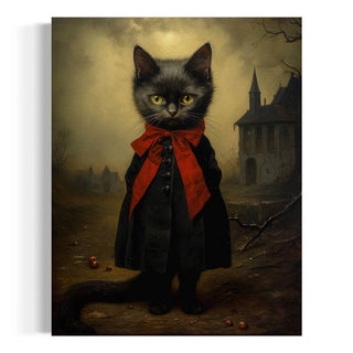 Custom Order Victorian Black Cat Miss Jinx Wall Art 29AS