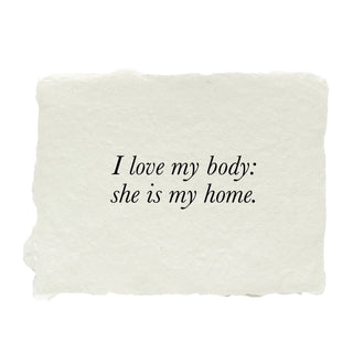 My body, my home mini art print