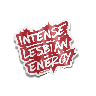 INTENSE LESBIAN ENERGY 3" GLOSSY VINYL STICKER - LGBTQ+