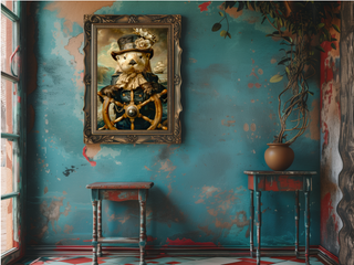 Sea Otter Captain Portrait Wall Decor 116AS