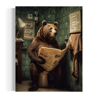 Bear in the Bathroom Wall Decor  AXS20