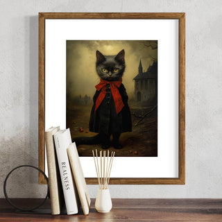 Victorian Black Cat Miss Jinx Wall Art 29AS