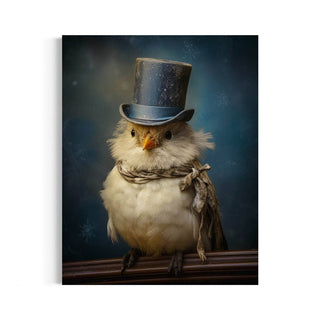 Gentleman Bird Vintage Portrait Wall Art  39AS