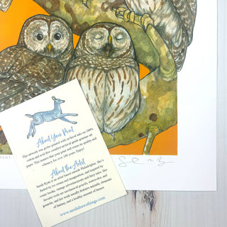 A Parliament of Owls - Archival Print: 8x10"
