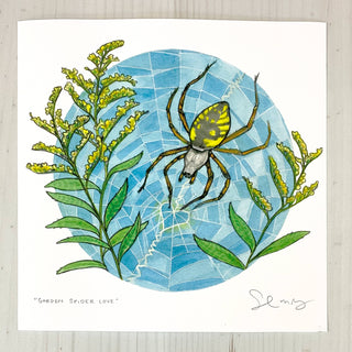 Garden Spider Love- 8x8 " Archival Print