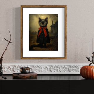 Victorian Black Cat Miss Jinx Wall Art 29AS