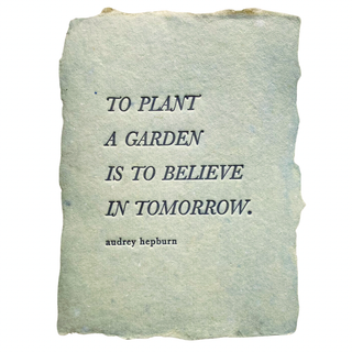 To plant a garden quote note card: Single