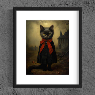 Victorian Black Cat Miss Jinx Wall Art 29AS