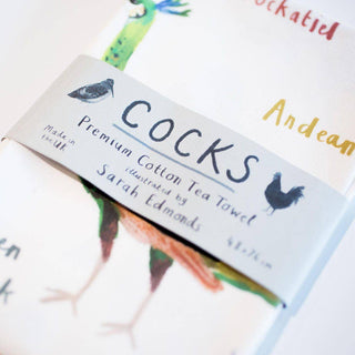 Cocks Bird Cotton Tea Towel