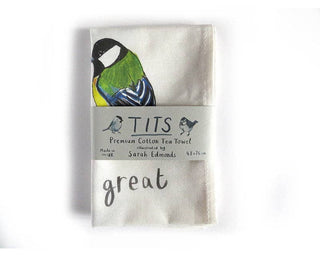 Tits Bird Cotton Tea Towel