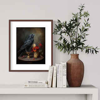 Black Raven Still life Painting  Wall Art AS164