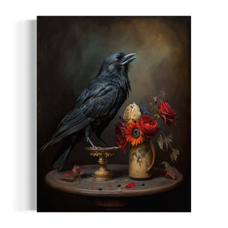 Black Raven Still life Painting  Wall Art AS164