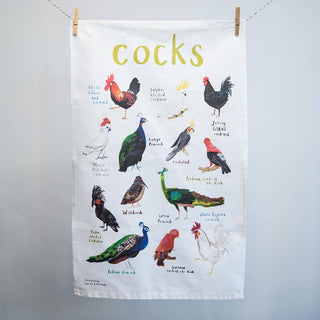 Cocks Bird Cotton Tea Towel