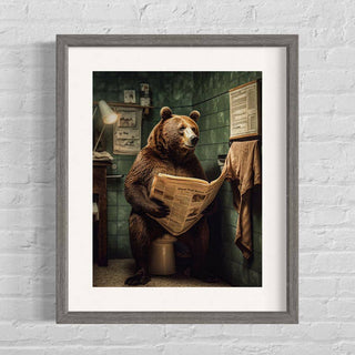 Bear in the Bathroom Wall Decor  AXS20