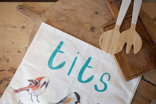 Tits Bird Cotton Tea Towel