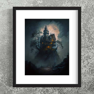 Haunted House in the Trees Art Print RD383
