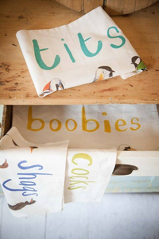 Tits Bird Cotton Tea Towel