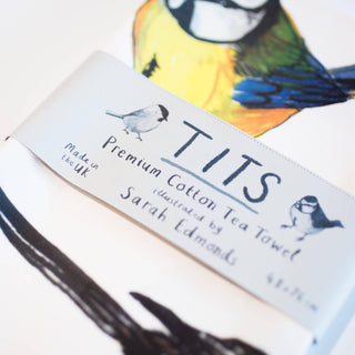 Tits Bird Cotton Tea Towel