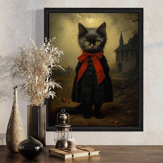 Victorian Black Cat Miss Jinx Wall Art 29AS