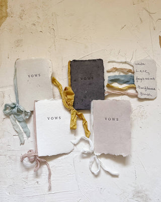 Vow book: Soft white / French Blue