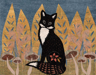 Watcher of the Night Meadow - 8 x 10 inch Cut Paper Print