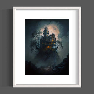 Haunted House in the Trees Art Print RD383